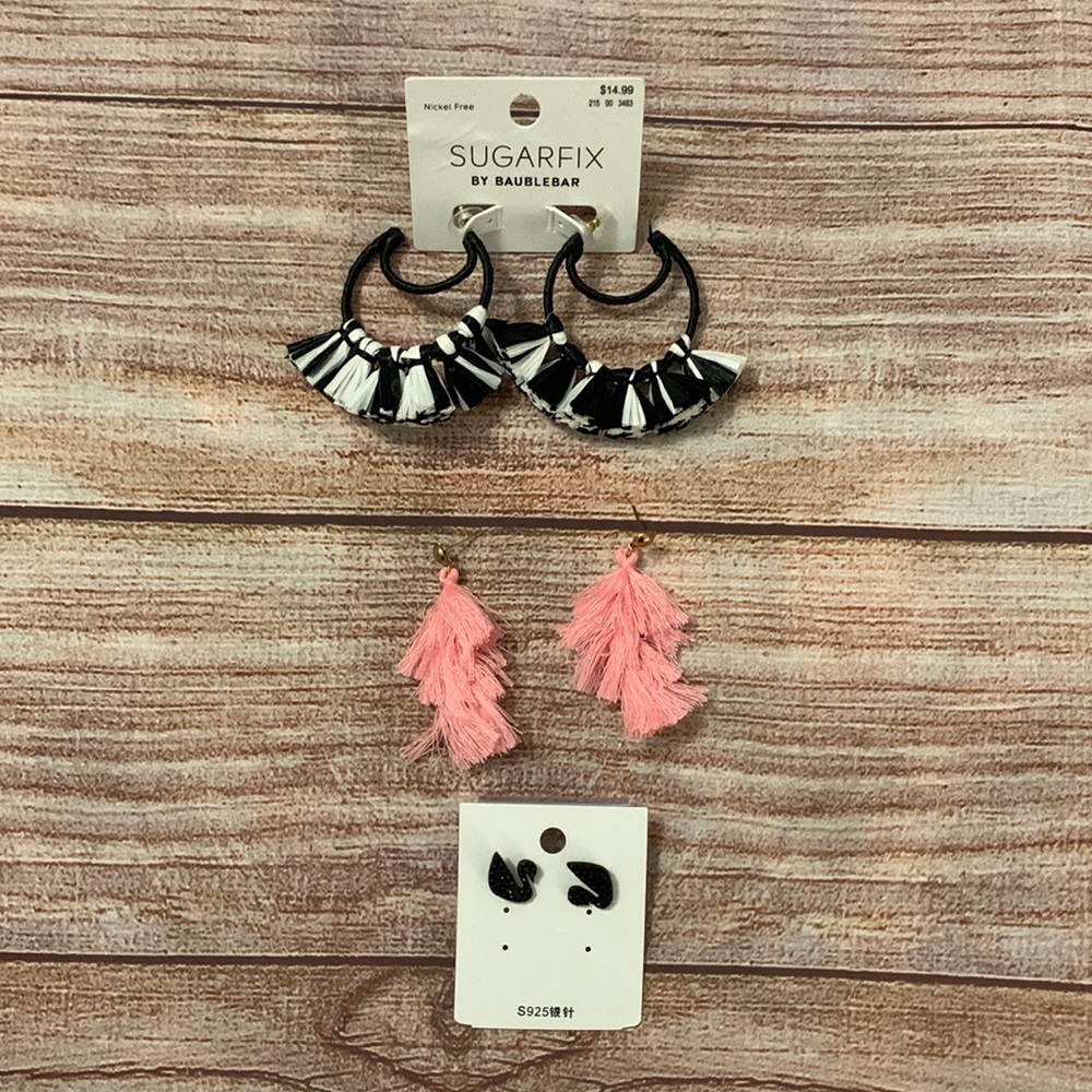 3 pair of earrings